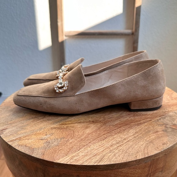 KOKO + PALENKI Believe Embellished Tan Loafers sz: 9 - Picture 5 of 10